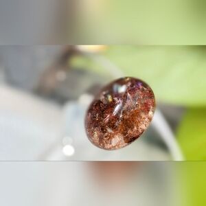 Lodolite Garden Quartz Crystal Adjustable Ring